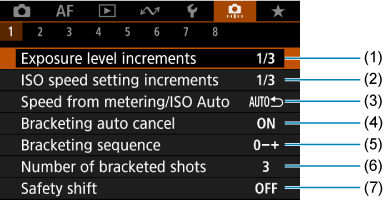 EOS R3: Tab Menus: Custom Functions