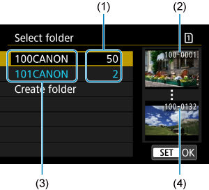 EOS R7: Folder Settings