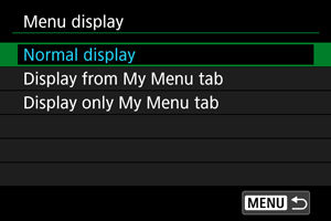 EOS R5: Registering My Menu