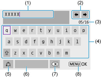 EOS R100: Virtual Keyboard Operations