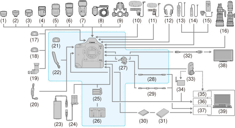 EOS-1D X Mark III: System Map