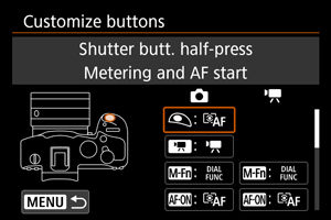 EOS R6 Mark II: Custom Function Setting Items