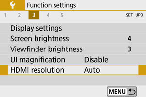 Setting HDMI Resolution on the EOS M50 Mark II.