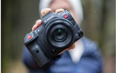 EOS R5C Being Held