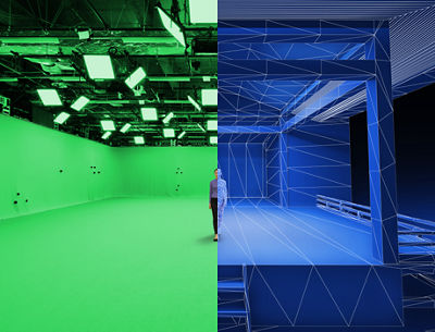 Professional green screen recording studio