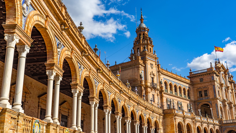 Image of Spain buildings with many architectural features 