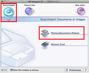 Scan using MP Navigator EX - MG8220 (Mac OS X)