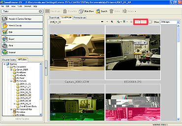 Changing the size of the thumbnail images on the Main Window of ...