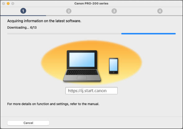 Figure: Acquiring information on the latest software