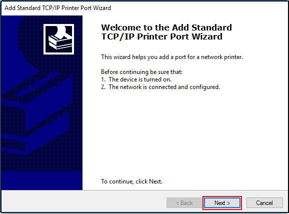 Adding a TCP / IP Port