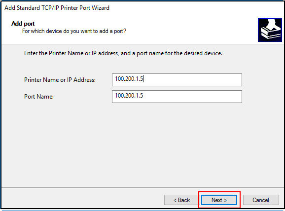 Adding a TCP / IP Port