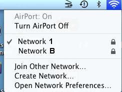 Image of screen shot showing a SSID name checked.