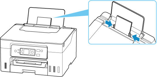 Slide the right paper guide (B) to open both paper guides