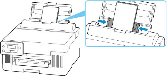 Slide the right paper guide to align with both sides of the envelopes
