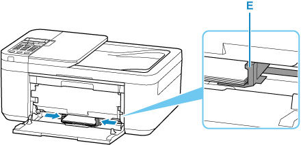 Slide the right guide to align both guides against the sides of the paper stack