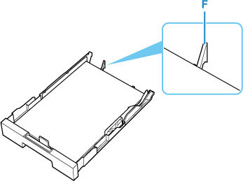 Align the paper stack with the edge of the cassette