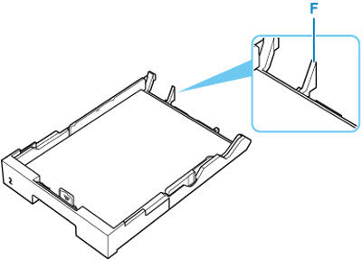 Align the paper stack with the edge of the cassette