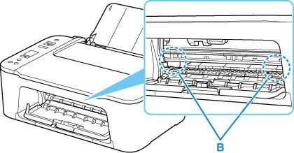 Clear a Paper Jam Inside the Printer - TS3720 / TS3722