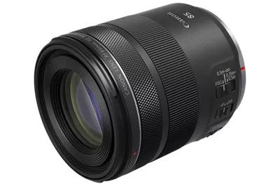 RF85mm F2 Macro IS STM - Slanted 3 Quarter View