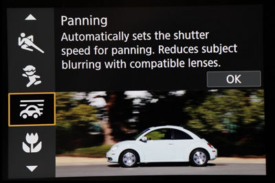 Selecting Panning Mode