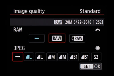 Camera Menu - Image Quality