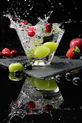 Fruit Splashing Cup of Water