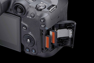 Camera with two card slots