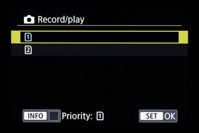 Record/Play Menu - Card 1