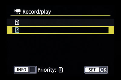 Record/Play Menu - Card 2