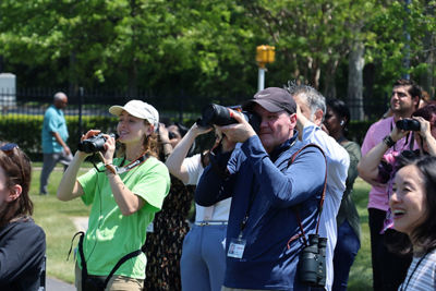Canon Employees Watching Birds and Taking Pictures 