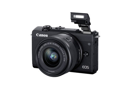 EOS M200 Front Slant with flash
