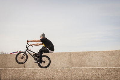 Extreme Biker Doing Trick
