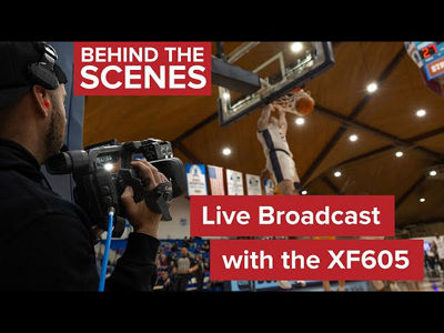 Person Using Canon Cinema Camera to Film Basketball Player