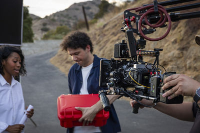 Actors Recording a Scene