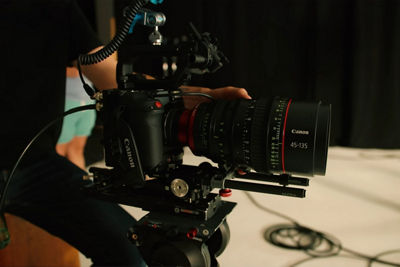 Person Using Canon Cinema Camera