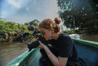 Person Using Canon Cinema Camera