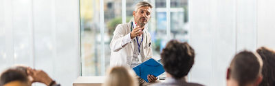 Image of a doctor in a meeting