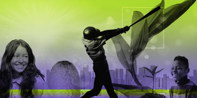 Baseball player Swinging a Bat