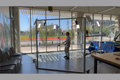 Person Surronded by Cameras