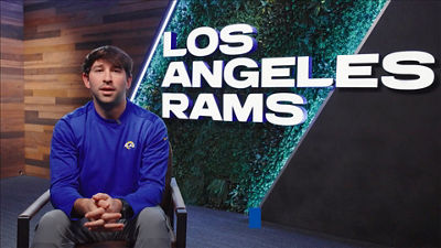 LA Rams Player Sitting in a Chair in a Studio