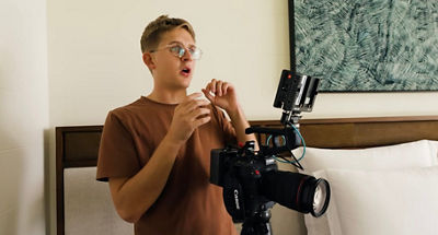 Person Using Canon Cinema Camera