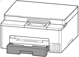 Do not forcefully push in the cassette when larger paper is loaded