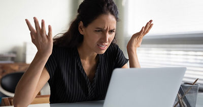 image of a unhappy woman