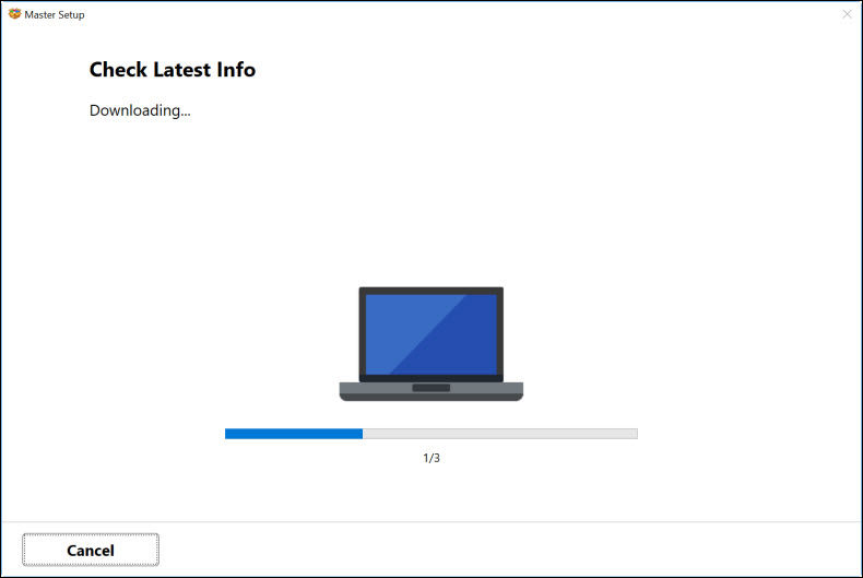 It may take a few minutes for the installer to acquire information on the latest driver and software for the printer
