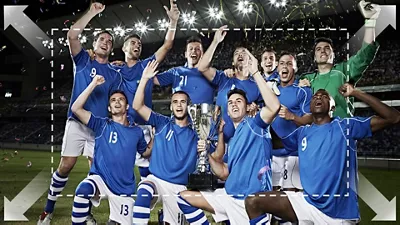 Football Team Celebrating