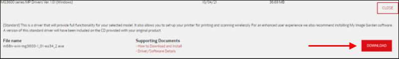 Set up the PIXMA MG3620 for use via USB - Windows (Standalone MP Drivers)