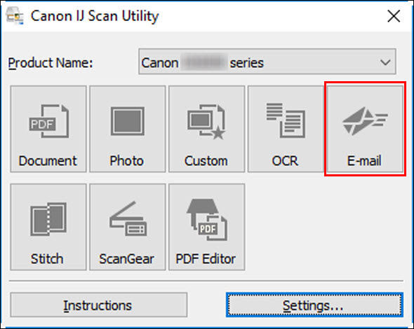 IJ Scan Utility (Windows) - Sending Scanned Images via E-mail - GX6020