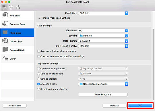 IJ Scan Utility - Sending Scanned Images via E-mail (Mac) - TS8020