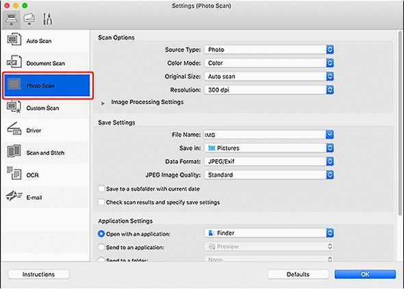 IJ Scan Utility Lite (macOS) - Saving After Checking Scan Results - G620