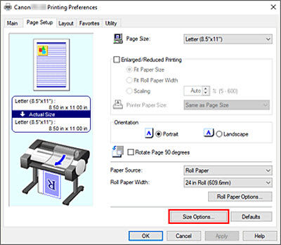 Print to Oversized Paper Sizes (Windows) - TC-20 / TC-20M